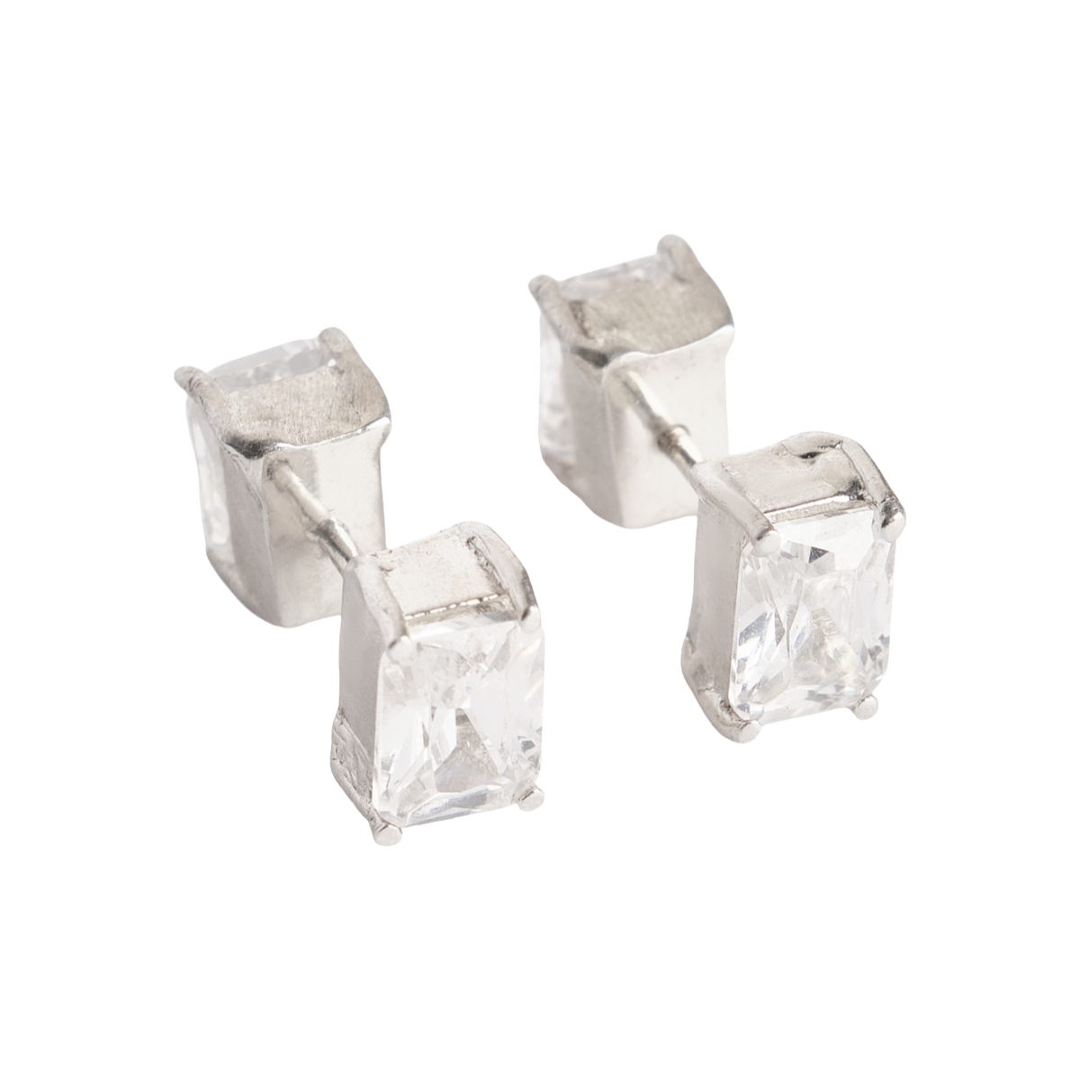 Duo Facetté Studs Earrings