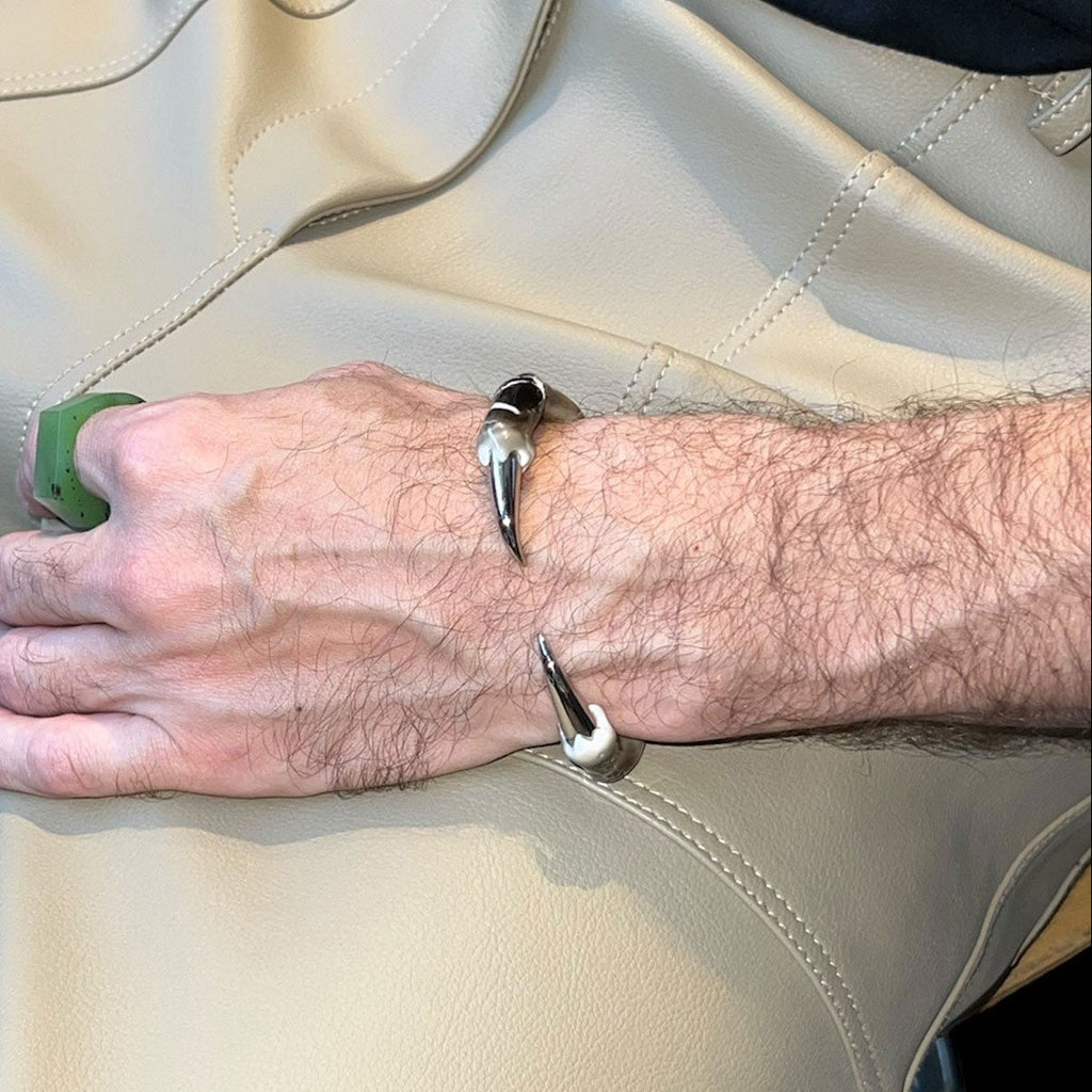 White Bracelet with Spikes