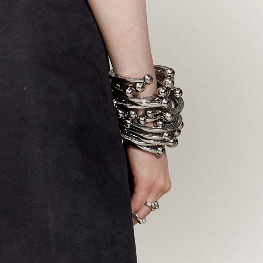 Silver Piercing  Bangle