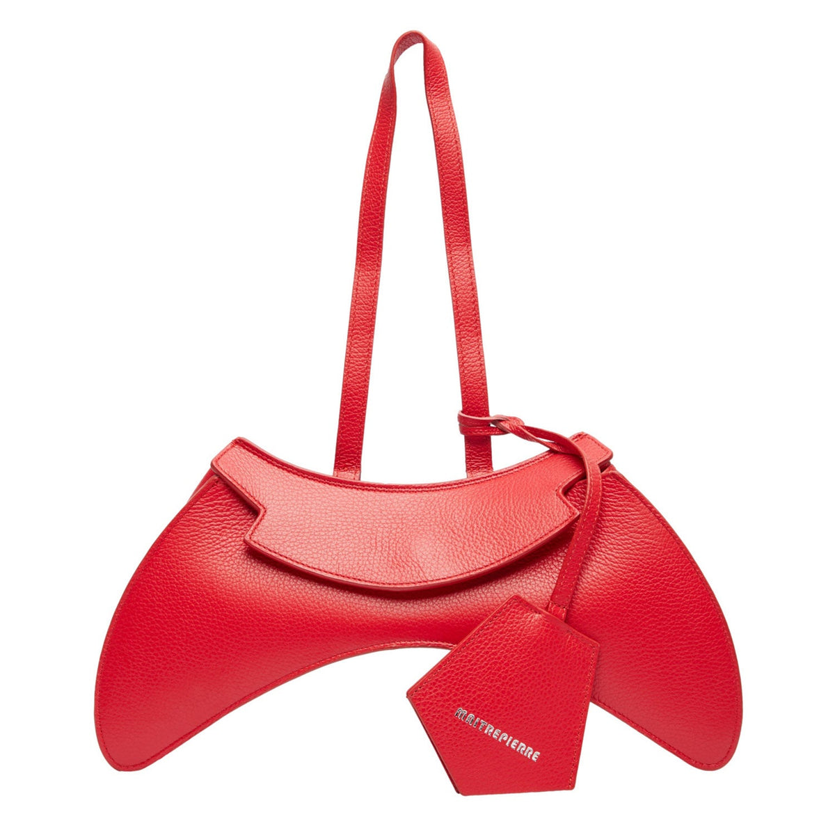 Dead Stock Leather Manette Hand Bag, Red