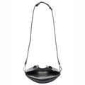 Dead Stock Black Croco Leather Minibox Cross- Body Bag
