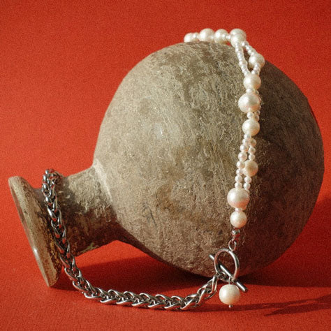 Chain And Pearl Necklace