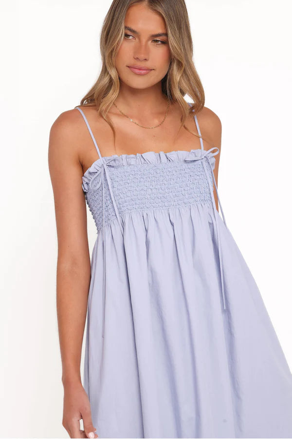 Josie Maxi Dress – Cornflower Blue Cotton Maxi Dress with Pockets