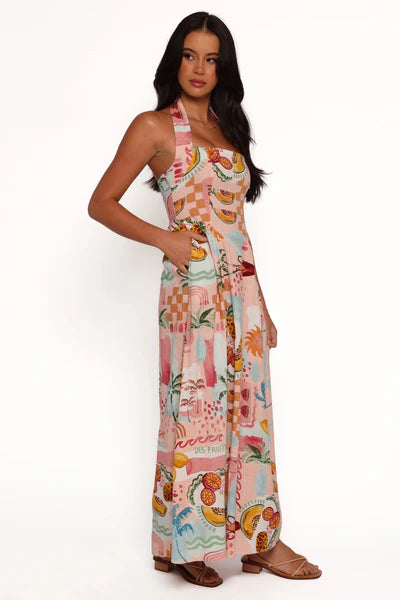 Kiera Midi Dress – Summer Haze Halter Neck Midi Dress