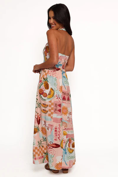 Kiera Midi Dress – Summer Haze Halter Neck Midi Dress