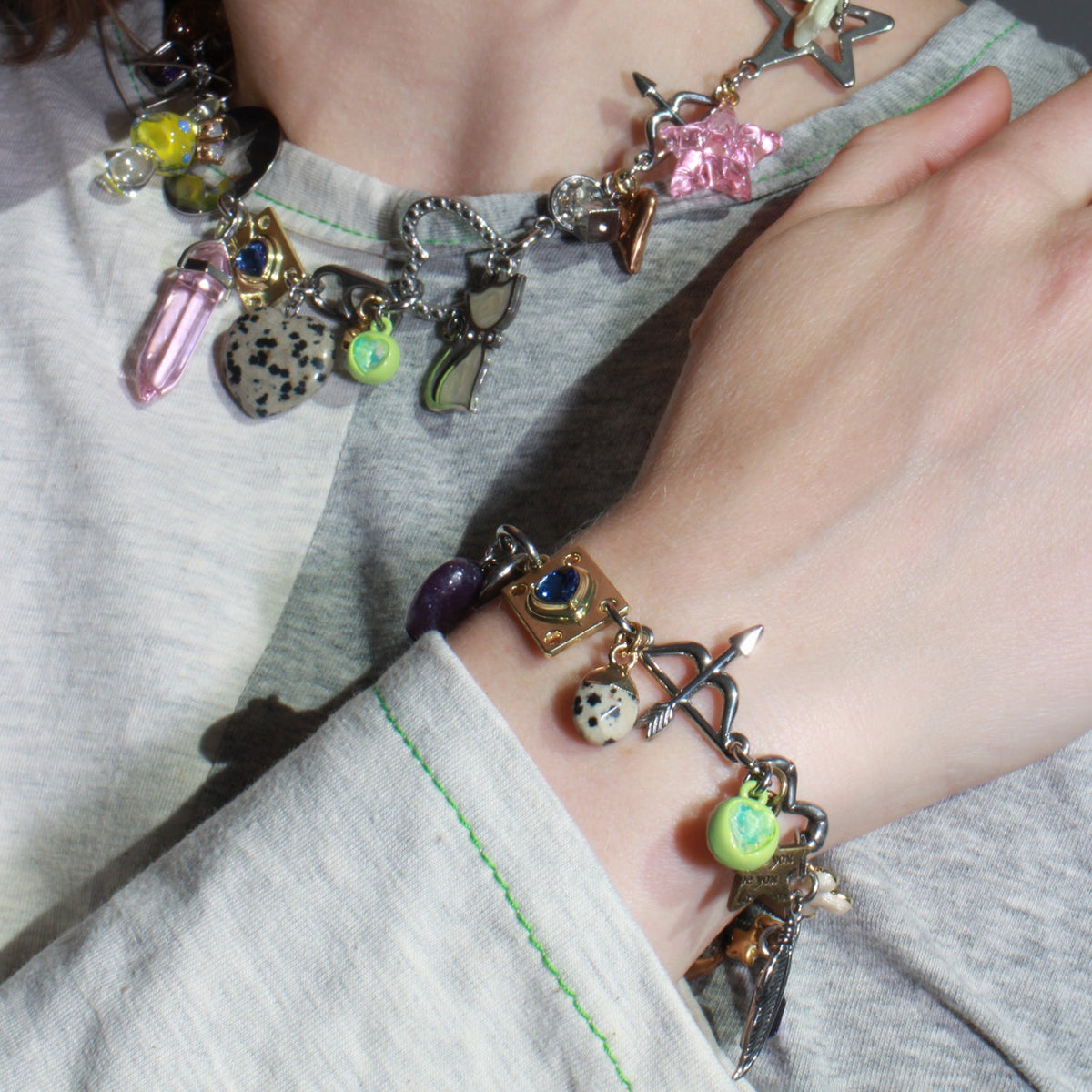 Rosy Charm Bracelet